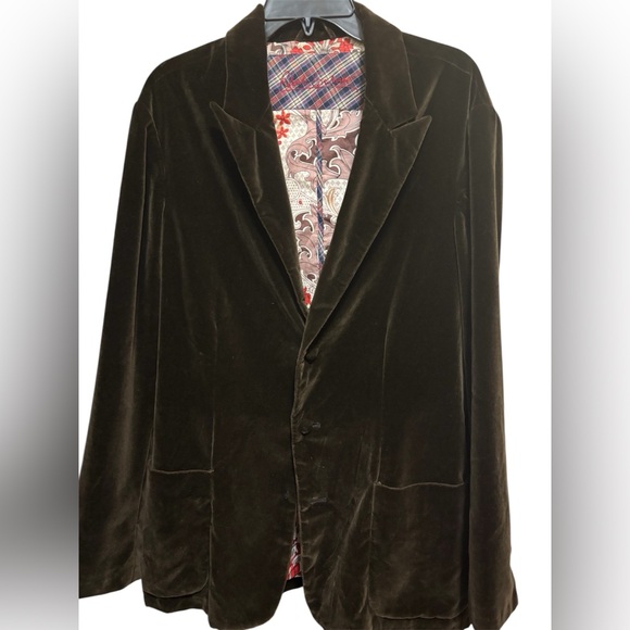 Robert Graham Other - Robert Graham size Large Dark Brown Suede suit jacket.‎ Inside is 100% cotton.